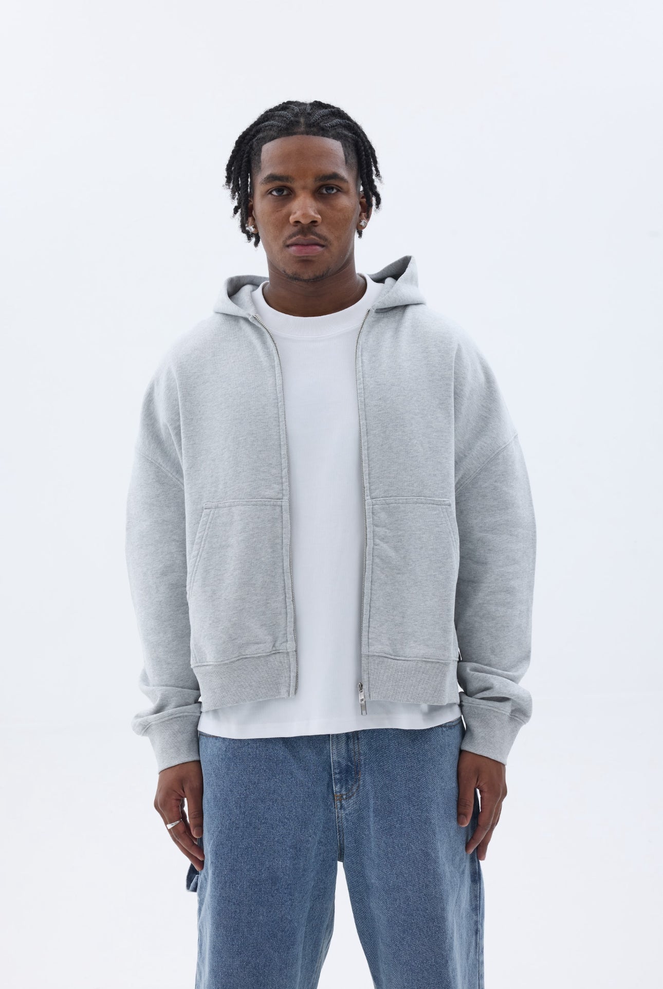 BLANCS ZIP HOODIE - GREY